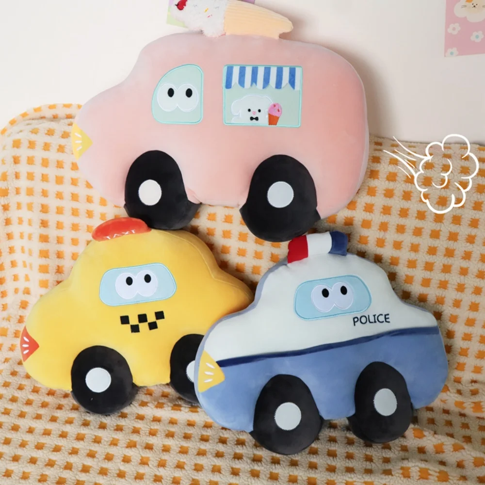 

Мультяшный автомобиль, плюшевая игрушка, милый автомобиль с мороженым, такси, кукла, декоративная подушка, домашний декор, игрушка для мальчика, подарок на день рождения