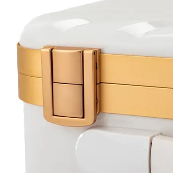 Přenosná kosmetická taštička s LED světly, průhledné zrcátko, otevírání 180°, ideální pro vizážisty a kosmetičky 10 nejlepší prodej LED pouzdro na make-up - №7