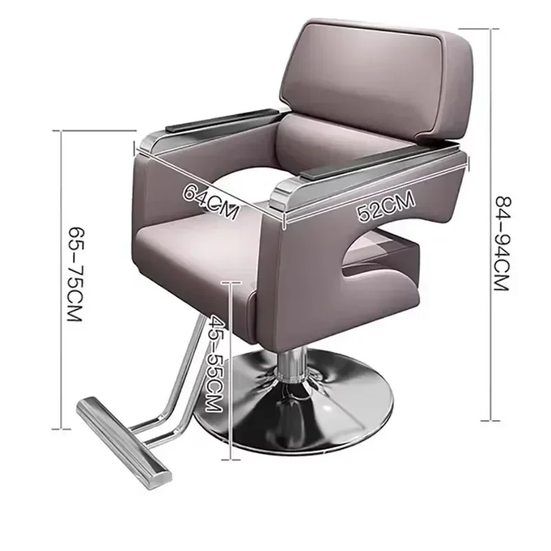 Cheap Gold Barber Chair Aesthetic Classic Armrest Modern Salon Chair Advanced Fashionable Beauty Cadeira Simple Furniture