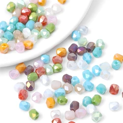 20pc 5x6mm Handmade Faceted Crystal Glass Beads Solid Shiny Colors Loose Spacer Beads for DIY Bracelet Earring Jewelry Making