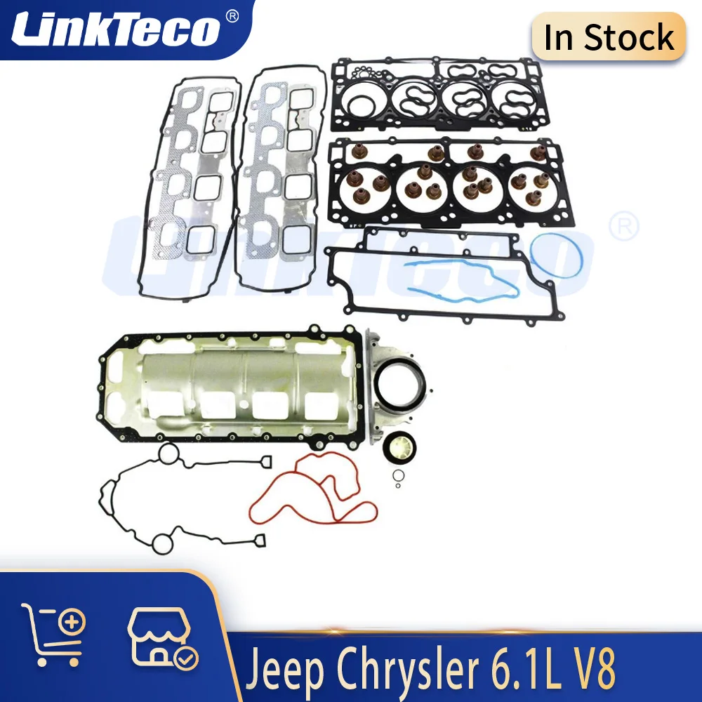 Engine Parts Full Gasket Set Fit 6.1 L V8 Gas For Dodge Challenger Magnum Chrysler 300 Jeep Grand Cherokee 6.1L 06-10  HGS1162