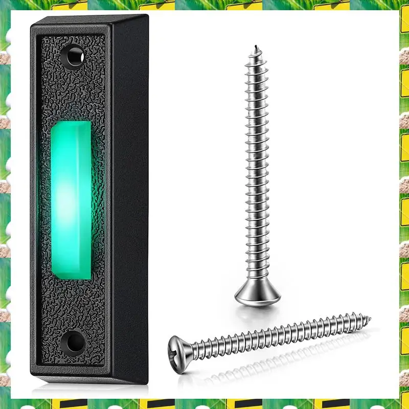 3C Electron 3PCS Wired Doorbell Button With LED Light, Replacement Of Doorbell Ring Button, Wall Mounted Door Opener Switch,3PCS