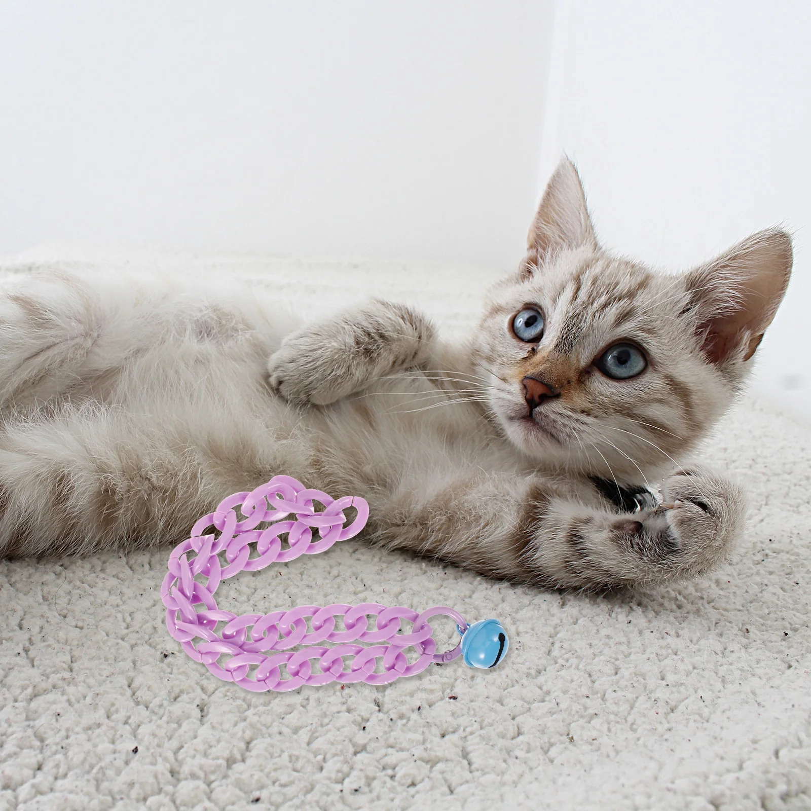 

Adorable Necklace Dog Cat Adjustable Puppy Decorative Bell Sparkling Party Gift Easy Wear Accessory Small Pets Outdoor Cat With