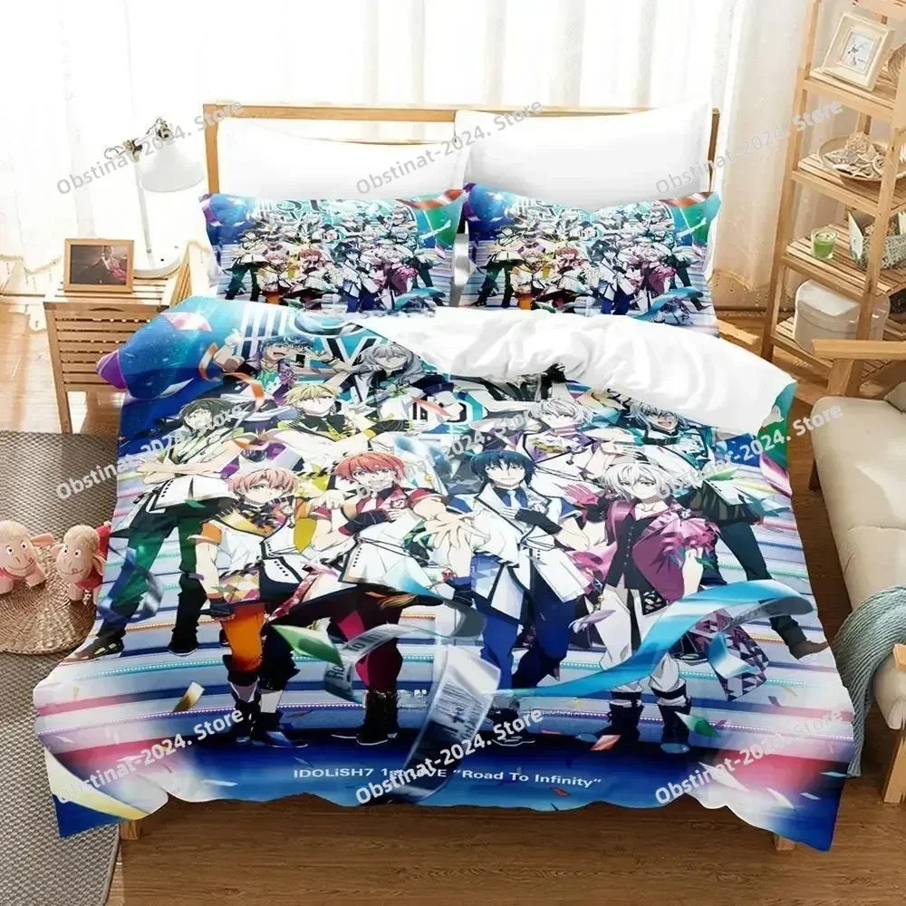 3D Anime Game IDOLiSH7 Bedding Set Single Twin Print Bed Set With Pillowcase Bed Duvet Cover Single Double Queen Super King Size