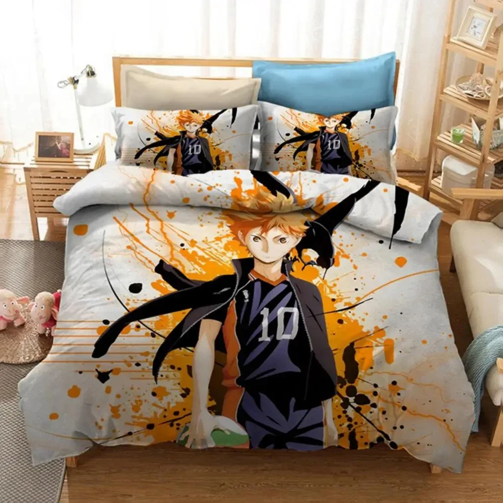 Anime Haikyuu Bedding Set Boys Girls Twin Queen Size Duvet Cover Pillowcase Bed Kids Adult Fashion Home Textileextile