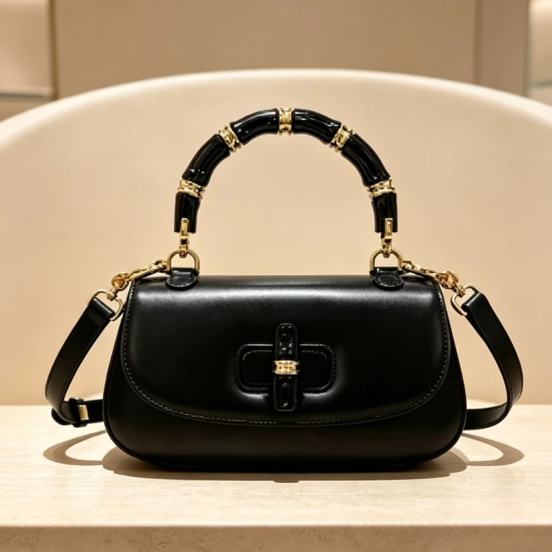 Elegant Quilted Leather Crossbody Bag For Women, Luxury Brand Shoulder Handbags, Multi-Compartment Tote Messenger Purse