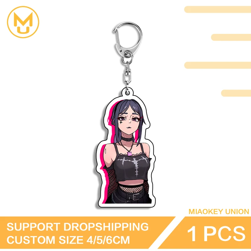 Goth Girl Mita Military Key Chains Personality Popular Hand Luggage Box Rearview Accessories Hot Selling Mini Doll Car Keyring