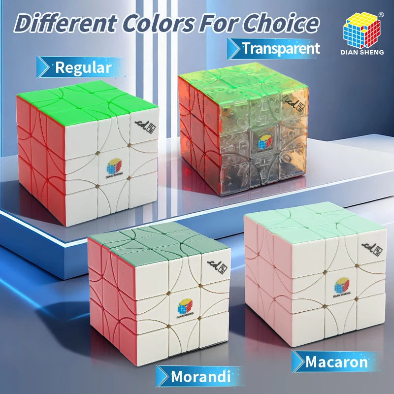 ลูกบาศก์มหัศจรรย์ไดอันเชง 3x3 รุ่นหมุนได้สองระบบ ของเล่นเสริมพัฒนาการสำหรับเด็ก