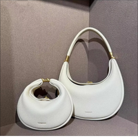 Brand Crescent Bag For Women Luxury Genuine Leather Multipurpose Handbag Popular Lady Shoulder Designer Messenger Moon Clutch