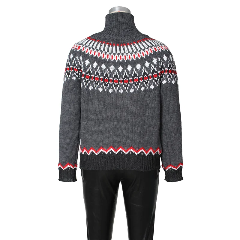 سترة نسائية محبوكة غير رسمية لخريف وشتاء 2025 بياقة مدورة وأكمام طويلة سترات وبلوفرات محبوكة من قماش الجاكار سترة علوية للسيدات #6