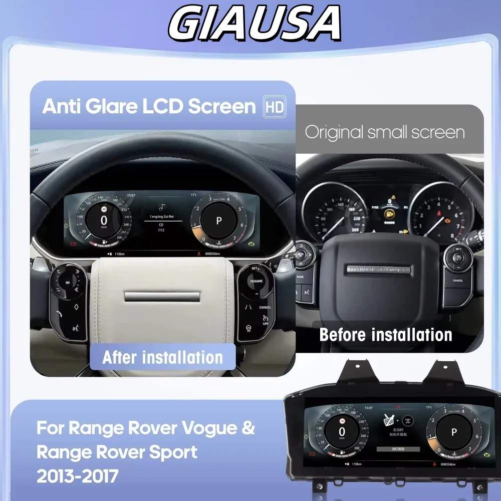 

For Range Rover Vogue 2013-2016 For Range Rover Sport 2014-2017 Digital Cluster LCD Dashboard Speed Cockpit Virtual Instrument