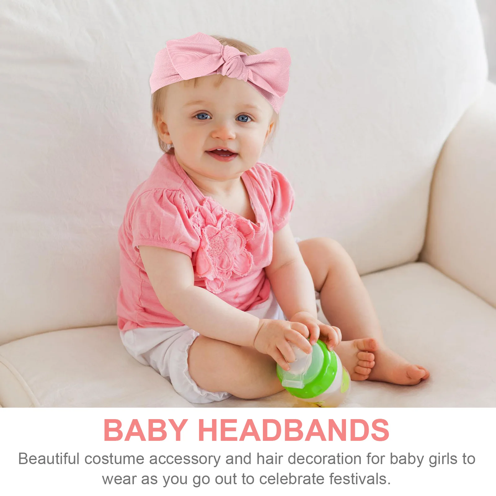 

2 Pcs Baby Headb s Girls Hair Accessories Newborn Bow Infant Big Bows Festive Hairstyle Decorations Birthday Gifts