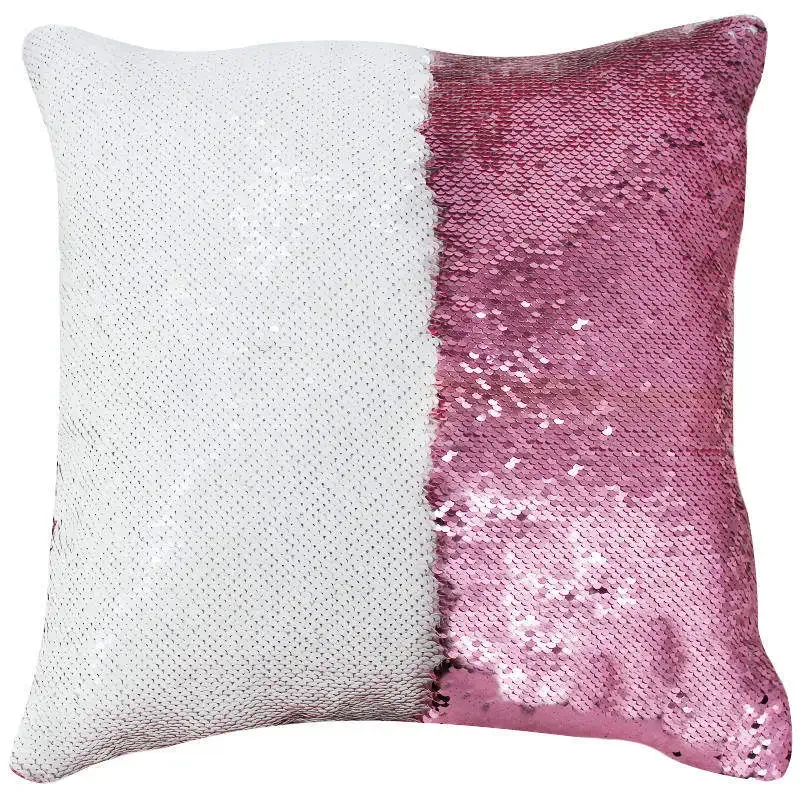 Bubble Kiss Sequin Pillow Covers 40x40CM Mermaid Light Gold Flip Glitter Reversible Personalized Sublimation Blanks DIY Print