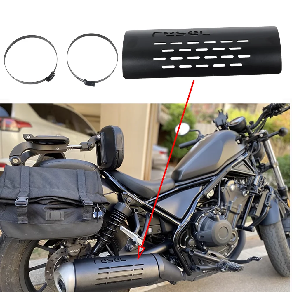 Für Honda Rebel CMX 300 500 250 CMX300 CMX500 2017 - 2024 Zubehör Auspuff Schalldämpfer Hitzeschutz Anti-Verbrühungsabdeckung – Detail 2