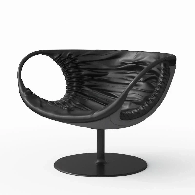 Light luxury pleated hollow butterfly leisure chair