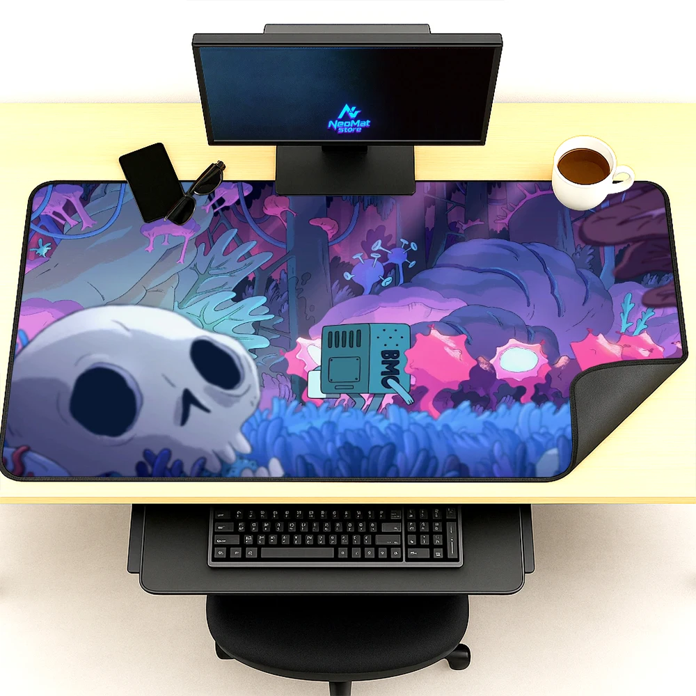 Fantasy Mouse Pad Gamer Mat Alien Forest Desk Mat 140x60 Pink Playmat Skull Biome Vibrant Purple Keyboard Mousepad Mouse Mat
