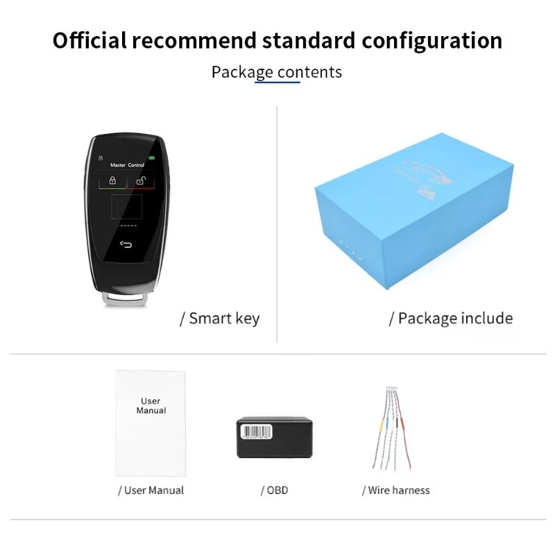 Universal Smart LED Display Auto Lock Unlock Key  All-in-One Keyless Entry with LCD Screen