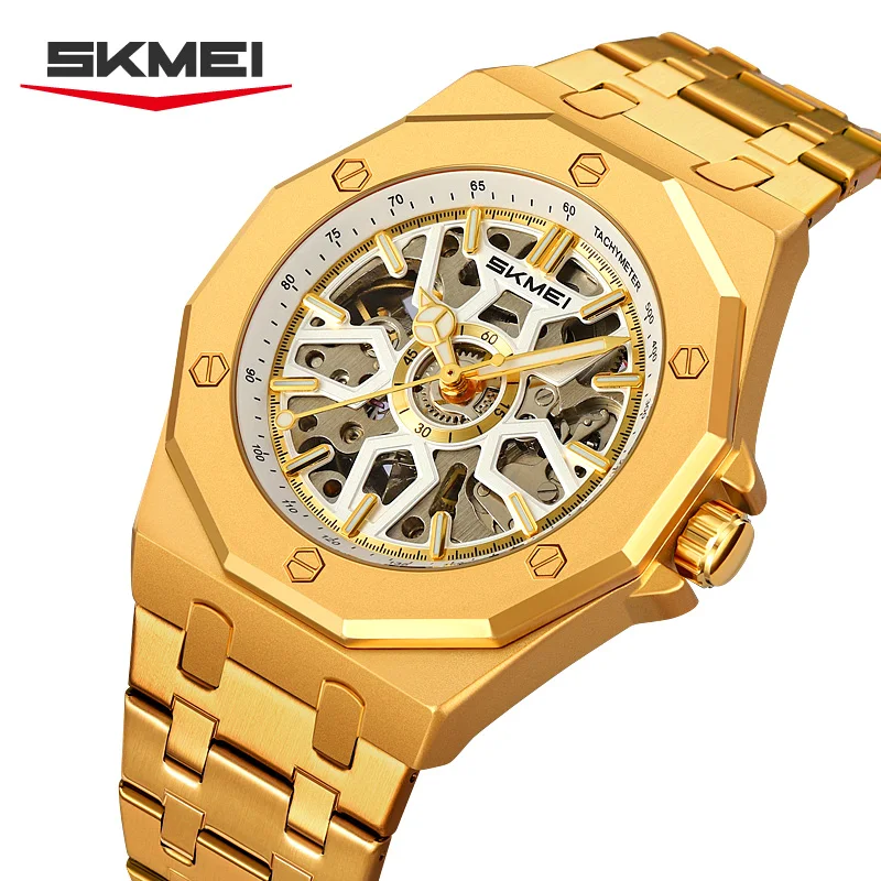

SKMEI M036 Mens Wristwatches Week Display Male Clock Luxury Mechanical Movement Mens Casual Alloy Watches Movement Waterproof