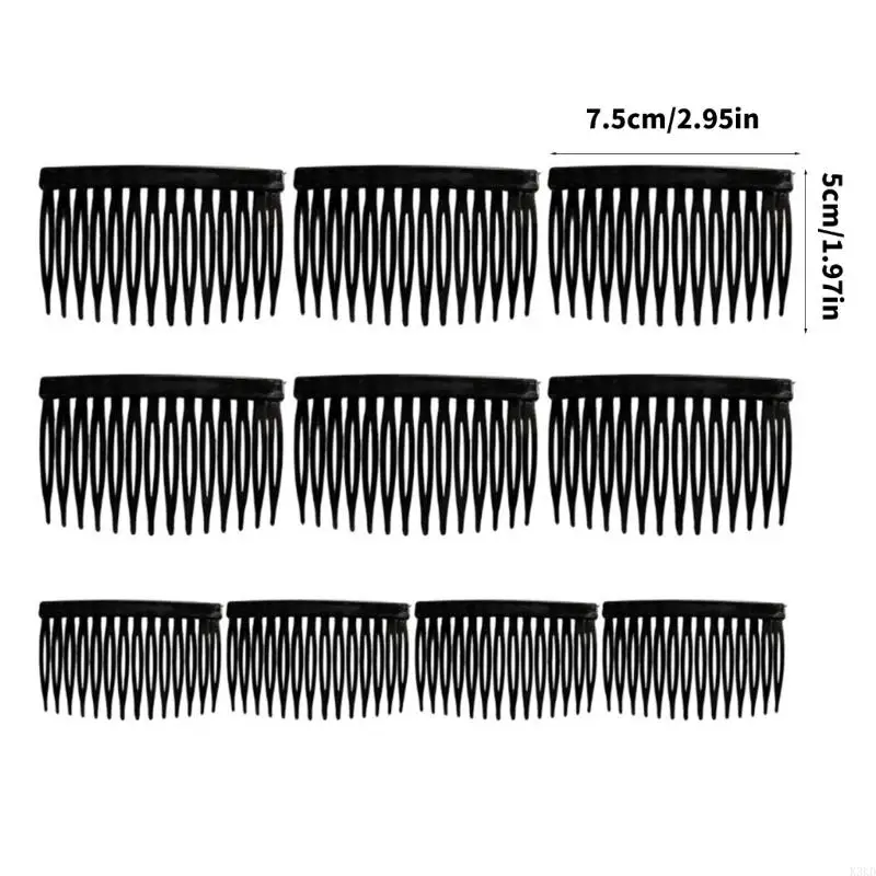 k3kd 10pcs ผมด้านข้าง combs 14 ฟันผ้าคลุมหน้าหวีสำหรับผู้หญิงผู้หญิง, diy เจ้าสาวแต่งงานม่านผมคลิป, อุปกรณ์เสริมผม