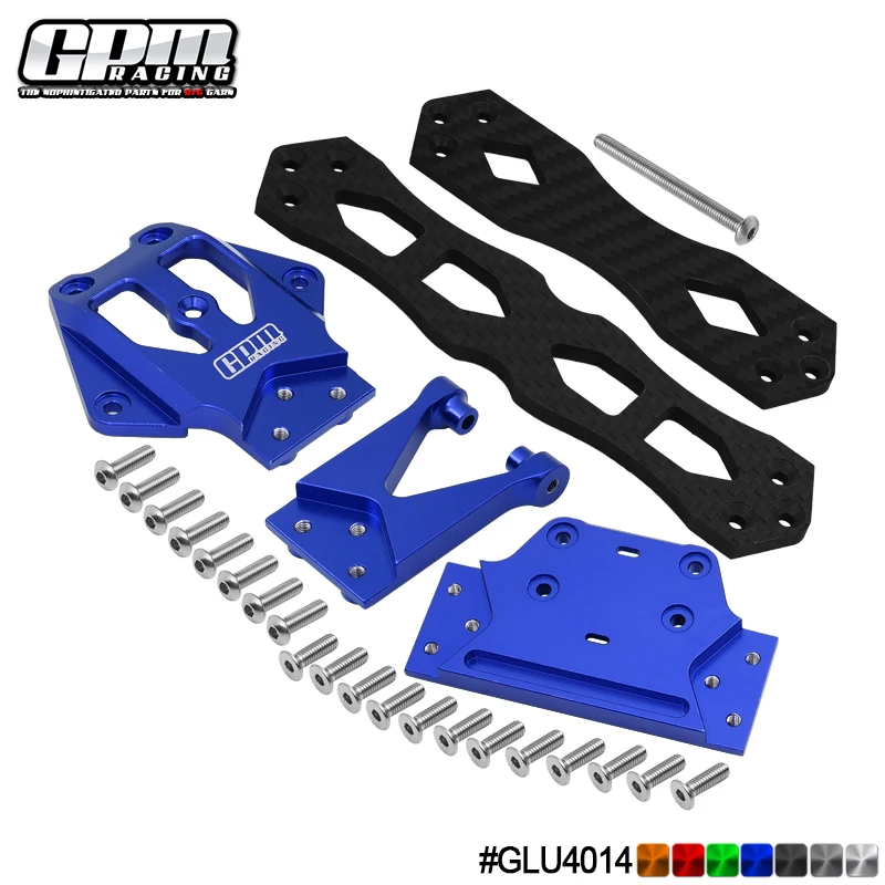 GPM Carbon Fiber + Alloy Top Deck Battery Mount For LOSI 1/10 Lasernut Tenacity Ultra 4  RACER-LOS03028
