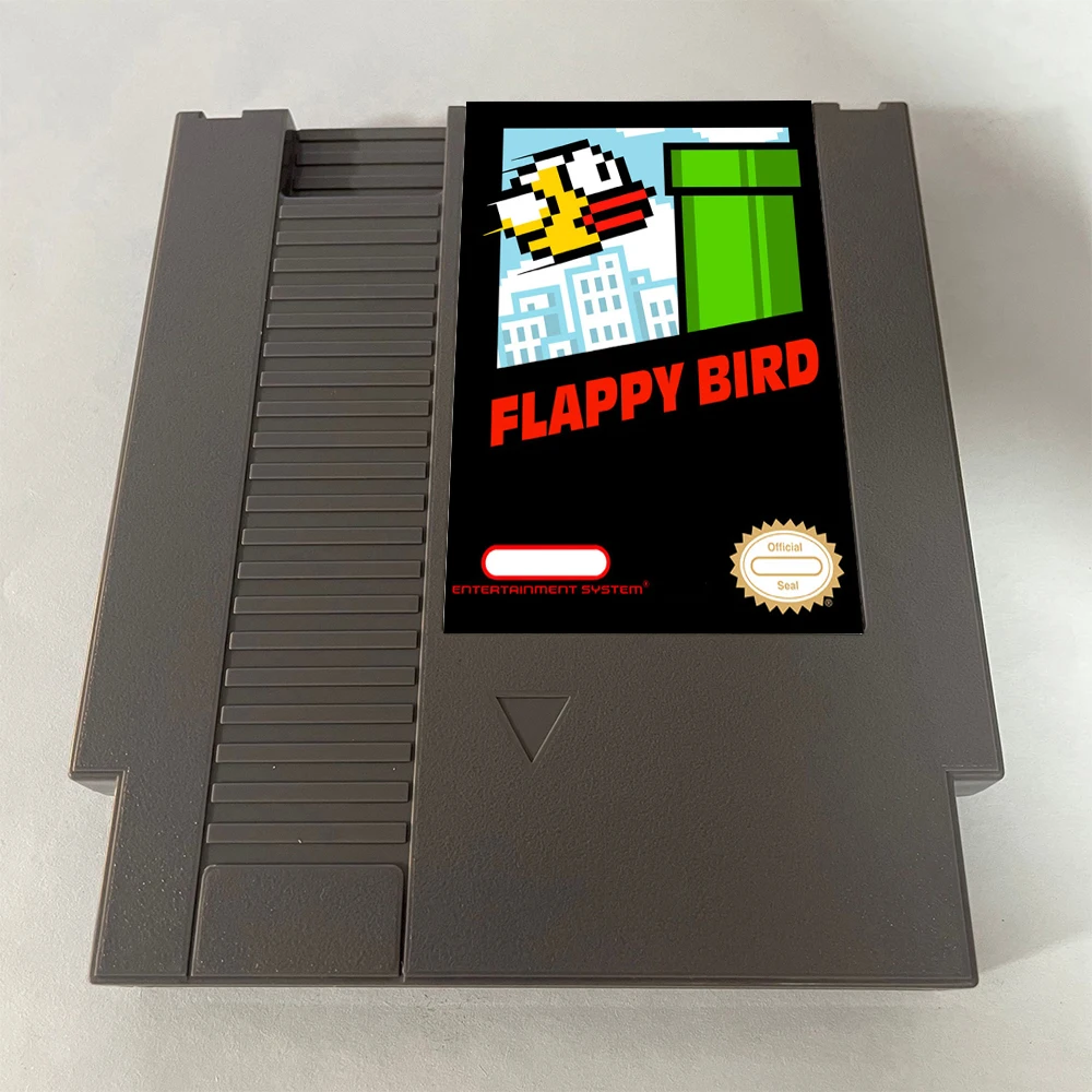 Flappy Bird - خرطوشة ألعاب NES جديدة تمامًا إصدار NTSC/PAL 8 بت 72 دبوس عربة ألعاب الفيديو لوحدة تحكم ألعاب NES الأصلية