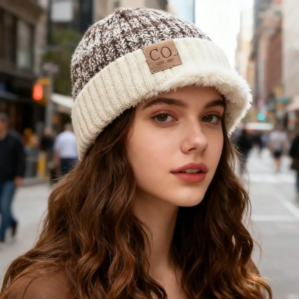 قبعة أكريليك مطرزة بالصوف من CO - قبعة متماسكة دافئة عالية التمدد للجنسين للمناسبات الرياضية الخارجية #6