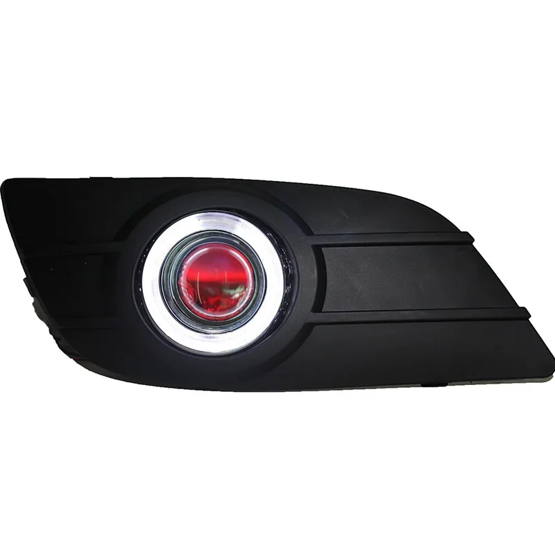 Eosuns Cob Angel Eye Led Daytime Running Light Drl + Halo Fog Light + Projector Lens + Fog Lamp Cover for Mazda Premacy