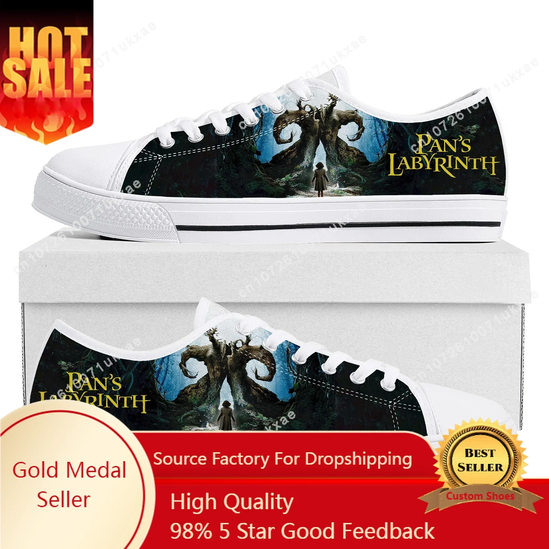 

Pans Labyrinth Movie Low Top Sneakers Mens Womens Teenager High Quality Canvas Sneaker couple Casual Shoes Custom Made DIY Shoe