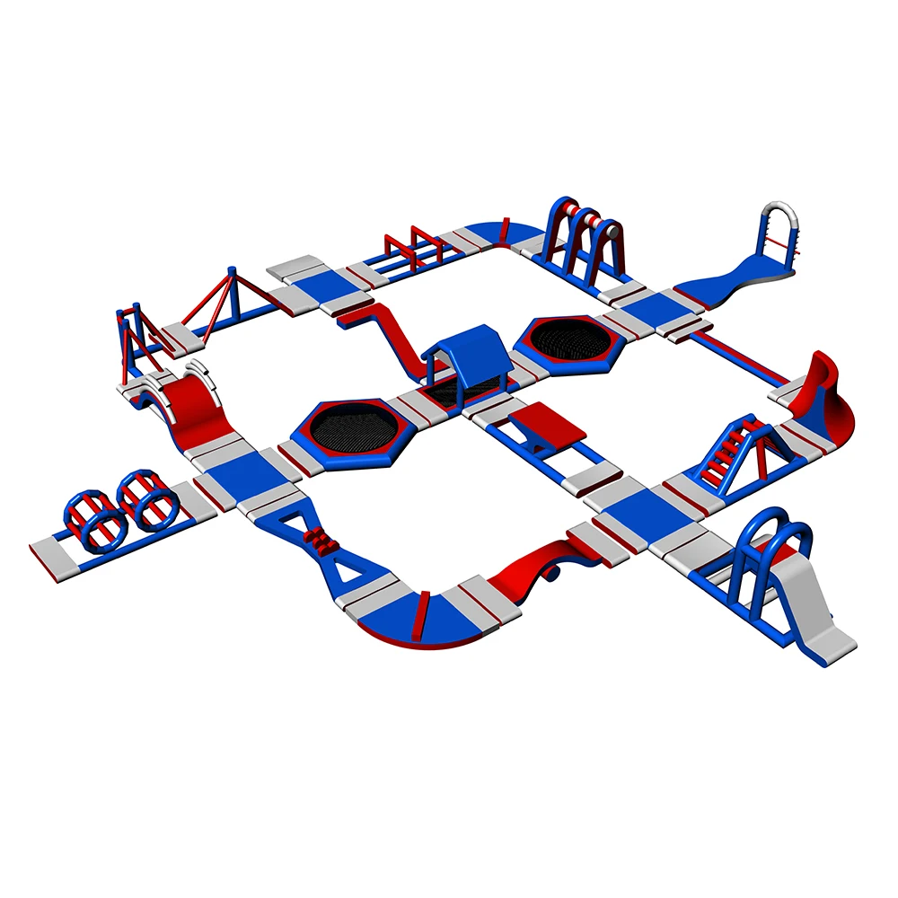 ！@Wholesale THL PVC Floating Inflatable Outdoor Water Park Obstacle Course for Sea Water Play Customizable Color Logo Includes