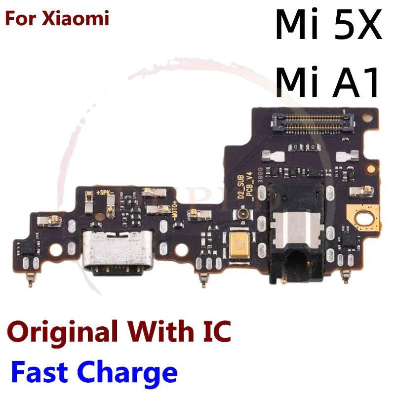 For Xiaomi Mi A1 A2 Lite A3 5X 6X CC9E USB Power Charging Connector Plug Dock Port Mic Flex Cable Board For Redmi 6 Pro