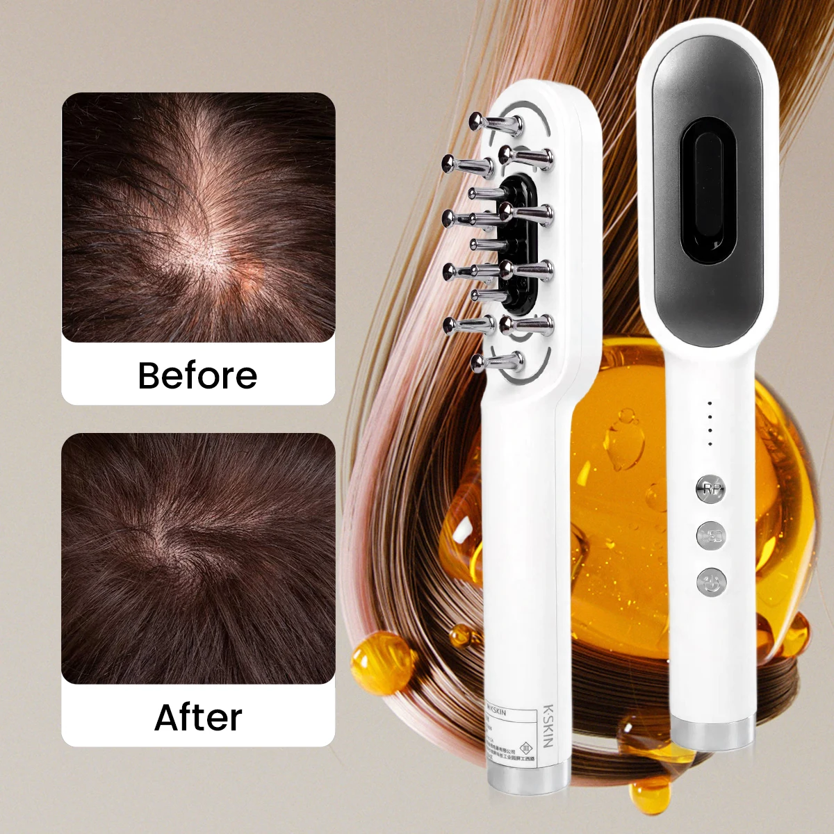 

LED Phototherapy Hair Regrowth Device for Thickening Hair Care Professional And Home Use