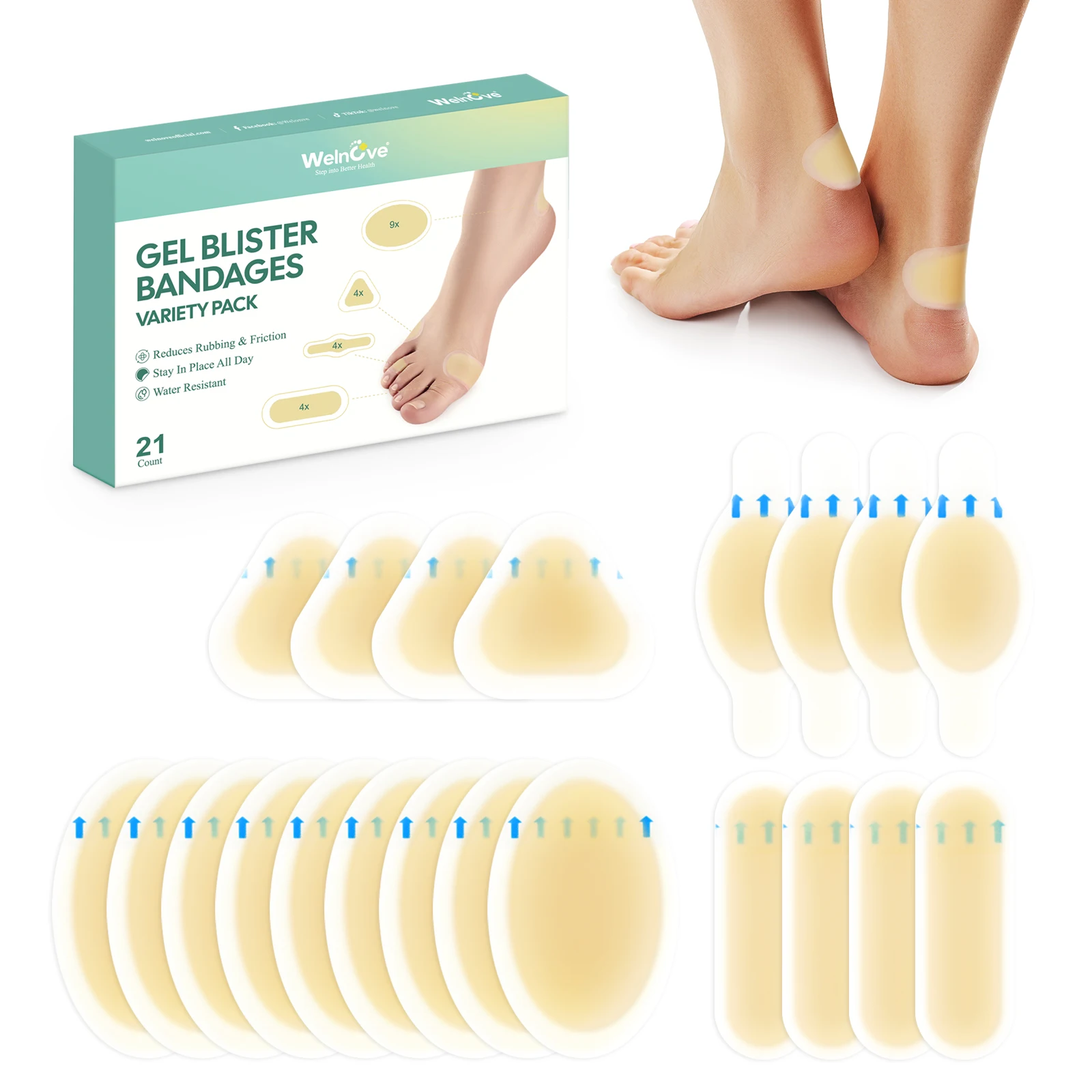 

10/20/30Pc Sumifun Bunion Correct Pain Relief Plaster Foot Blister Care Patch Anti-Abrasion Feet Corn Removal Breathable Sticker