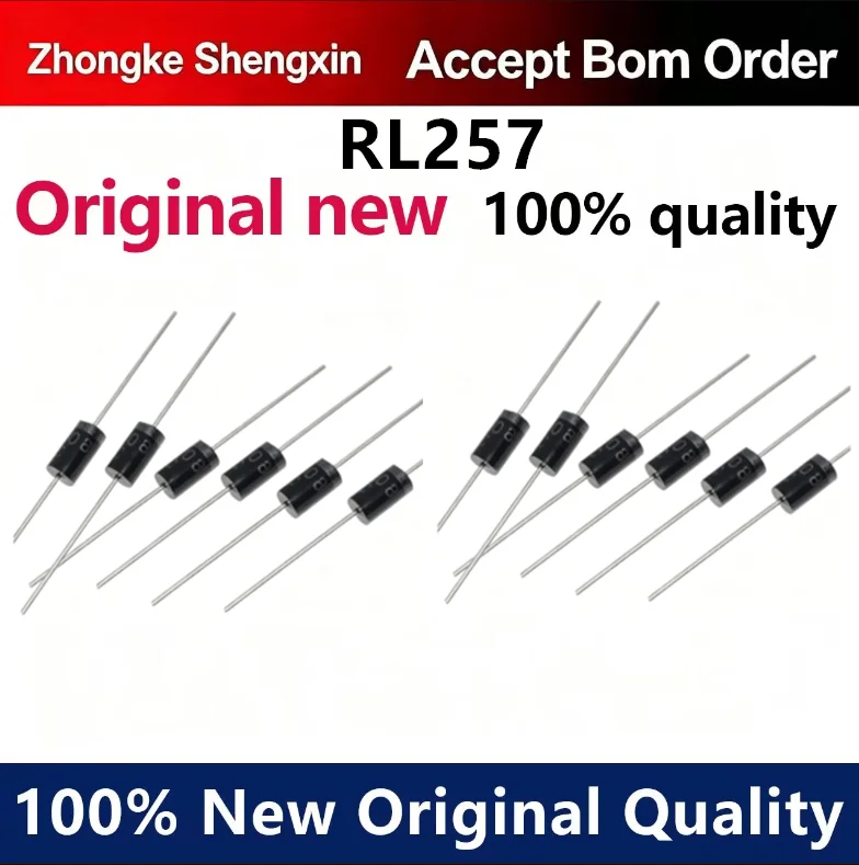（5pcs-10pcs）Rectification diode RL257 DO-15 2.5A/1000V direct insertion ultra fast recovery brand new