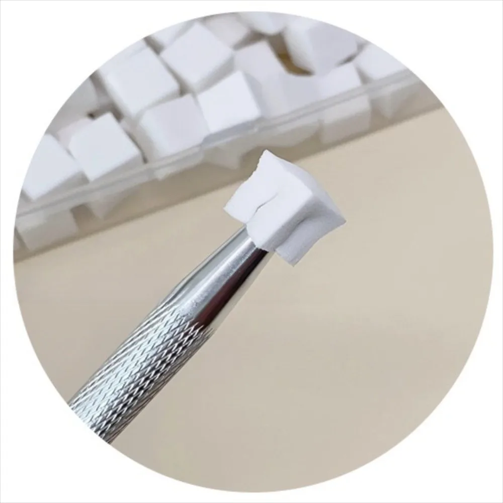 

200Pcs Coloring Stamping Gradient Nail Sponge Set High Rebound Soft Nail Stamper Sponge Square with Grabbing Pen