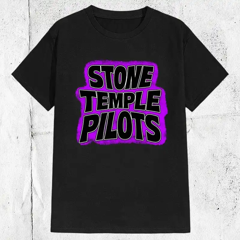 80s 90s Stone Temple Pilots Band T-shirt ,Graphic Short Sleeve Crew Neck Cotton T-Shirt