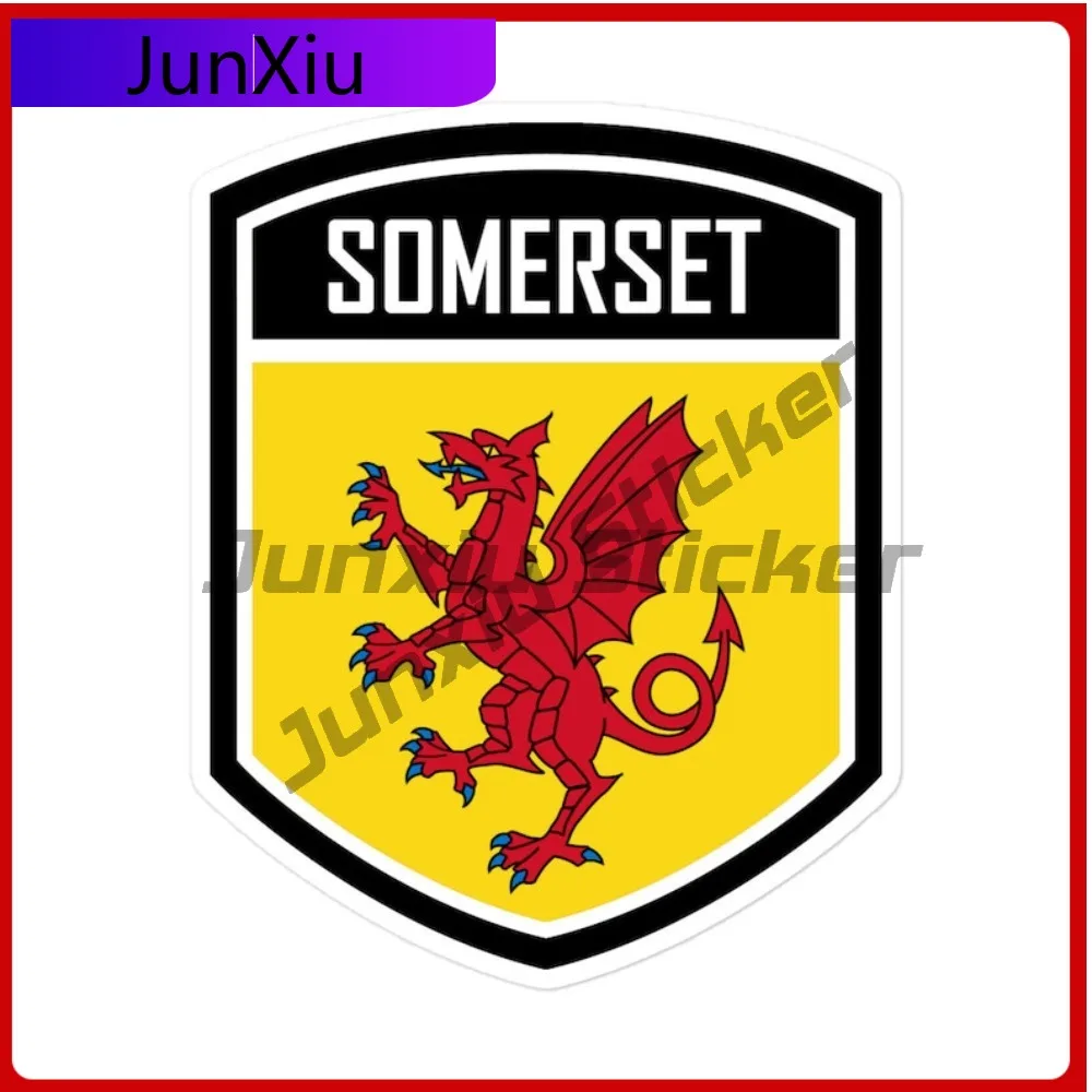 Somerset County England Fashionable Unique Printed Flag Emblem Stickers Waterproof Vinyl Decal for Mailbox and Toilet Lid
