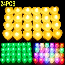 4/1PCS LED Candle Light Battery Powered Flameless Flickering Small Tealight Romantic Wedding Birthday Party Household Decoration