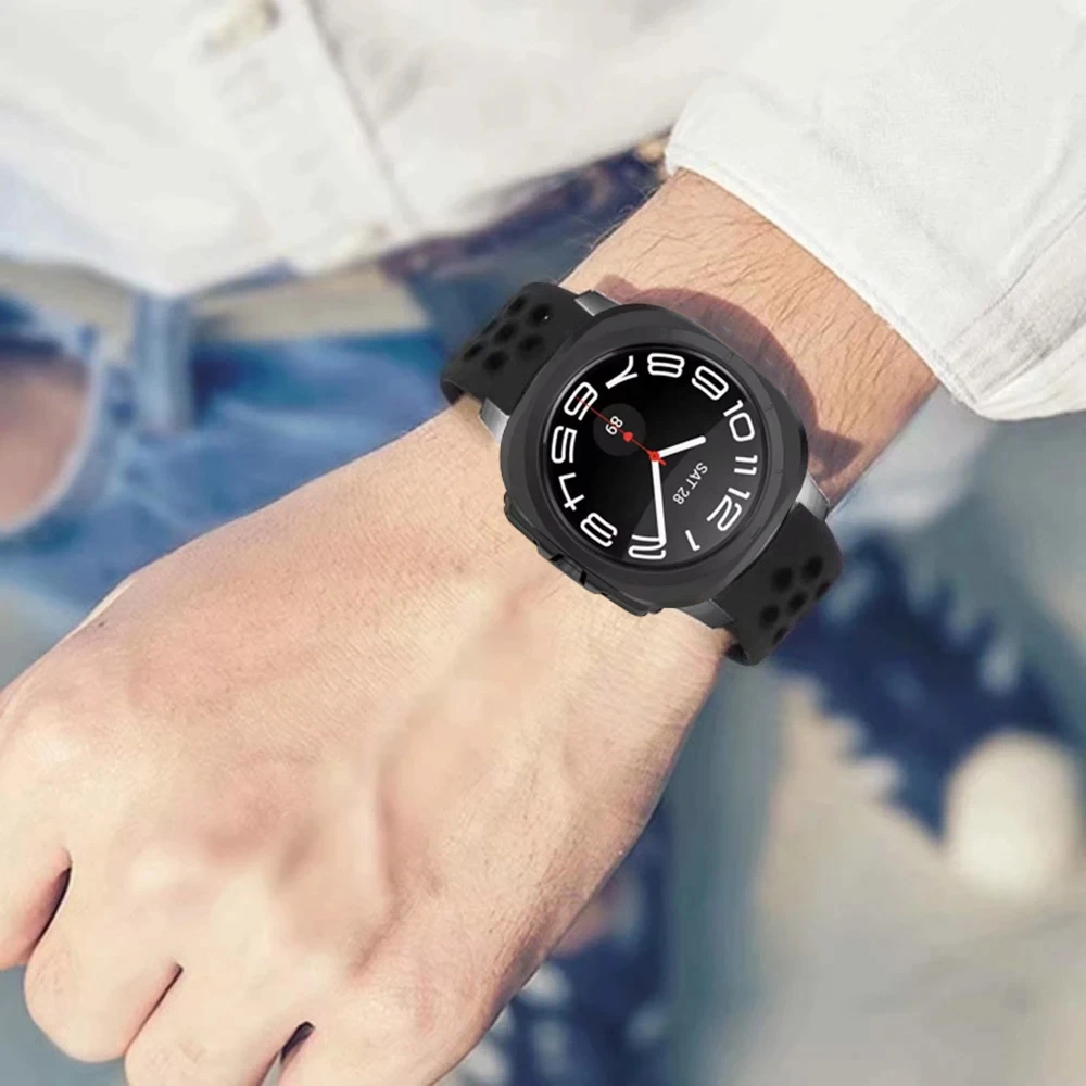 Respirável Sport Silicone Strap para Samsung Galaxy Watch, Pulseira Ajustável, Pulseira Ultra Macia, 7 Pulseiras Ultra, 47mm