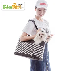 EdenPetz Dog Cat Carrier Bag,Max Load 5KG,Stripe Navy Style,Outer Pet Travel Bag