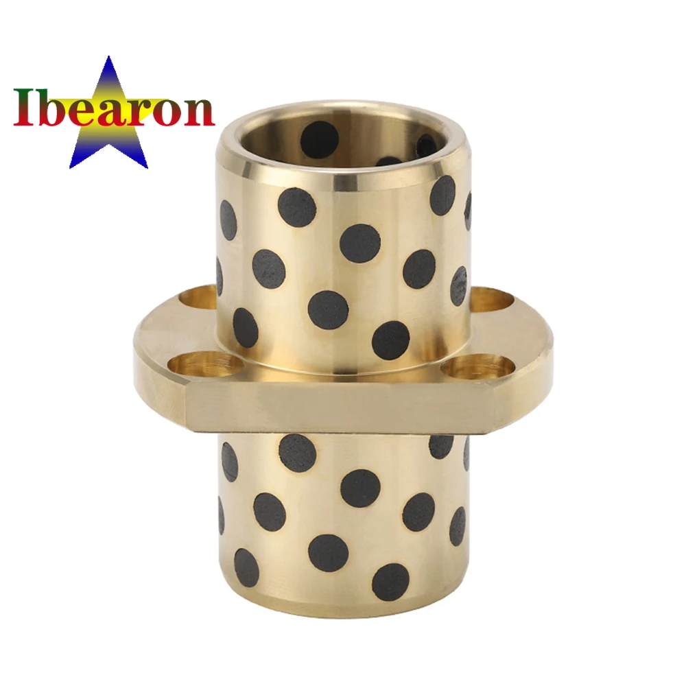 1PCS LMHC40L Middle Type Two Side Cut Flanged Linear Bearing Graphite Copper Sleeve Self-lubricating Oil Free Bushing 3D Printer