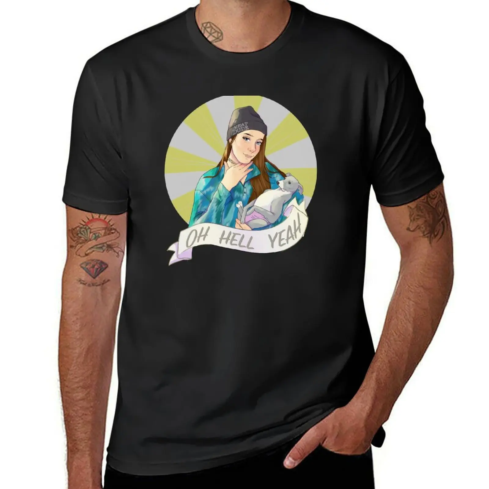 

Jenna Marbles Oh Hell yeah Madonna and Child Design T-Shirt clothes anime shirt graphics Short sleeve tee men