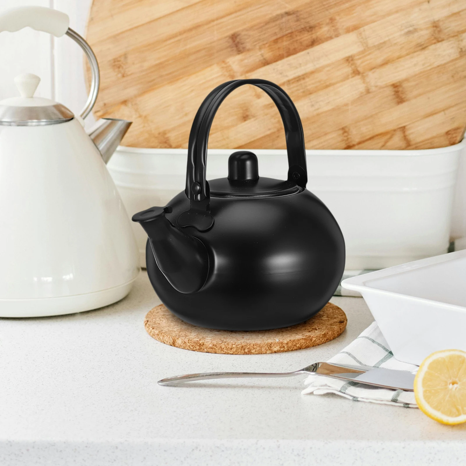

Stainless Steel Teapot Modern Kettle Stovetop Kettles Vintage for Gas