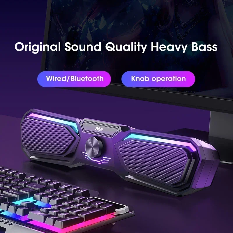 مكبر صوت محيطي 4D مكبرات صوت مزدوجة ذات غشاء مزدوج سماعة لاسلكية تعمل بالبلوتوث USB مزود طاقة مكبر صوت محمول عالي الجودة صندوق تشغيل الموسيقى