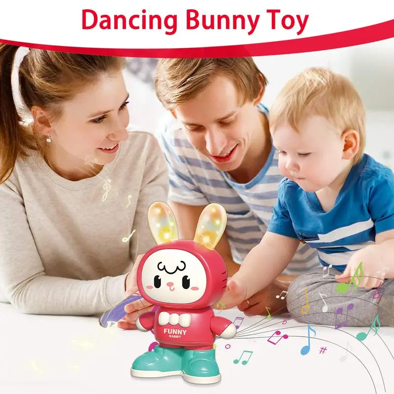 Dancing Bunny Toy Hopping And Dancing Cartoon Bunny Toy With Lights And Music Hopping And Dancing For Ages 1-6 Bunny Toy For