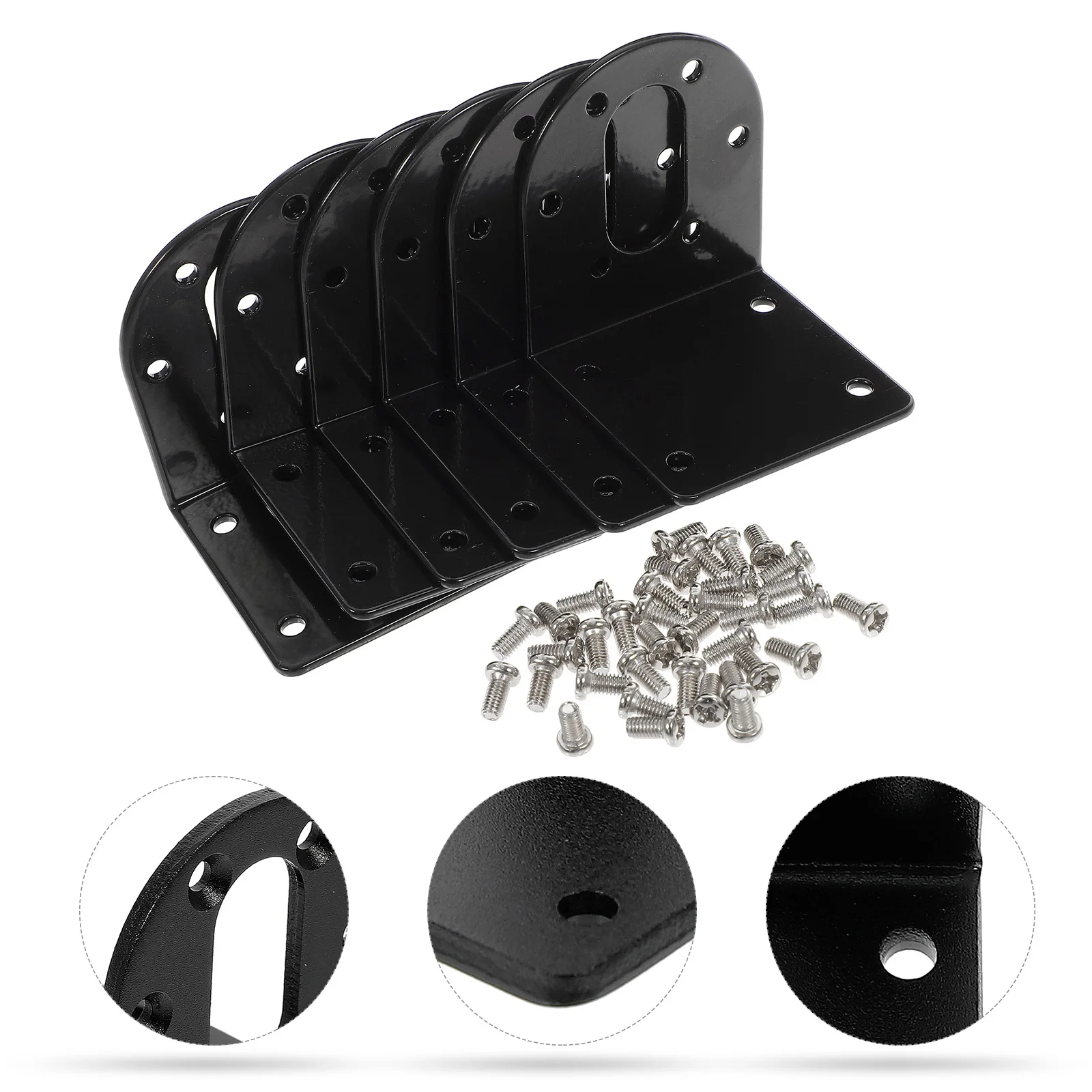 

6pcs Dc Gear Motor Bracket 37Mm Motor Mounting Base Anti-Rust Paint Precision M3X6Mm Fit Robot Car Geared L-Shaped Holder