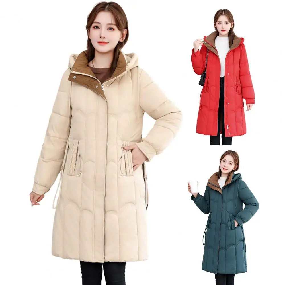 Oversized Winter Hooded Parkas Women Down Jacket 2025 New Thicken Cotton Padded Coat Fashion Long Overcoat Female Warm Parkas ﻿