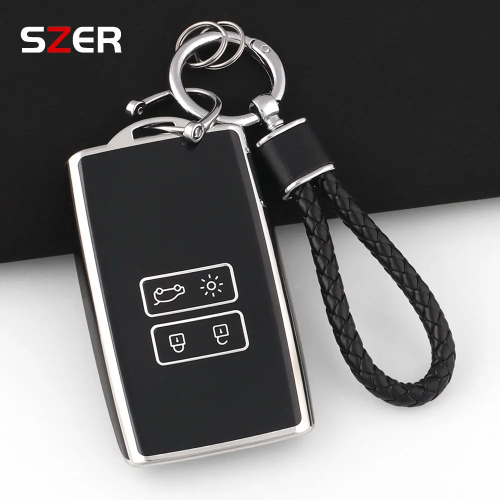 New TPU Car Key Case Fob Keychain For Renault Koleos Kadjar Captur Megane Talisman Espace Clio Zoe Scenic 4 Arkana Dacia Sandero