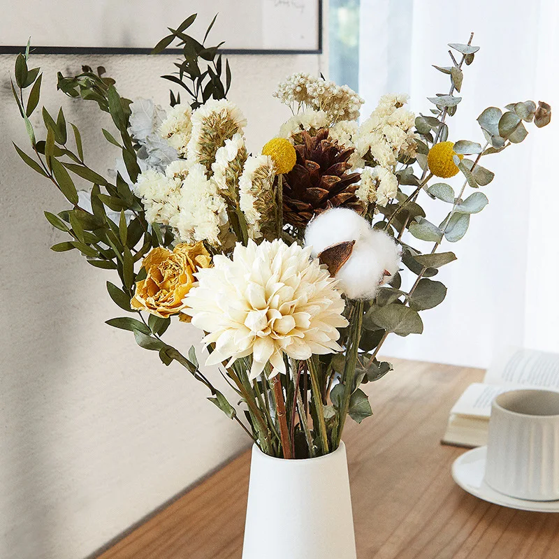 

Ins Real Dried Flower Bouquet Air-dried Natural Eucalyptus Leaf Light Luxury Living Room Furnishings Home Decoration Ornaments