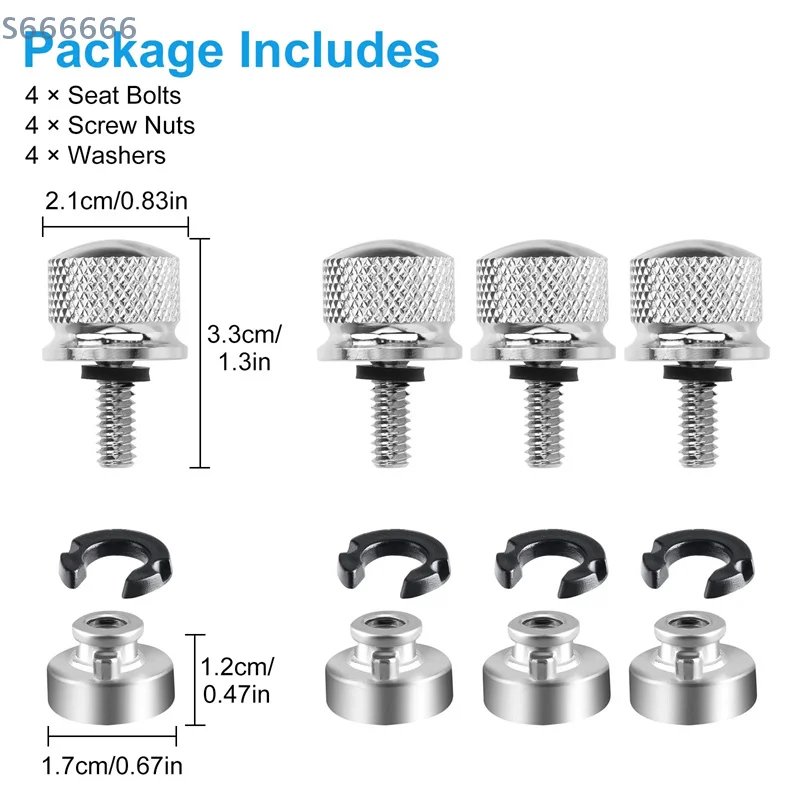 할리 스포츠스터 XL 소프테일 FL 다이나 스트리트 밥 로드 4x 퀵 릴리즈 리어 펜더 시트 볼트 너트 키트용 오토바이 마운트 나사
