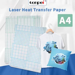 10sheets A4 Laser Heat Transfer Printing Paper Dark or Light Colours For DIY T-Shirt Light Dark Black Fabric Transfer Paper